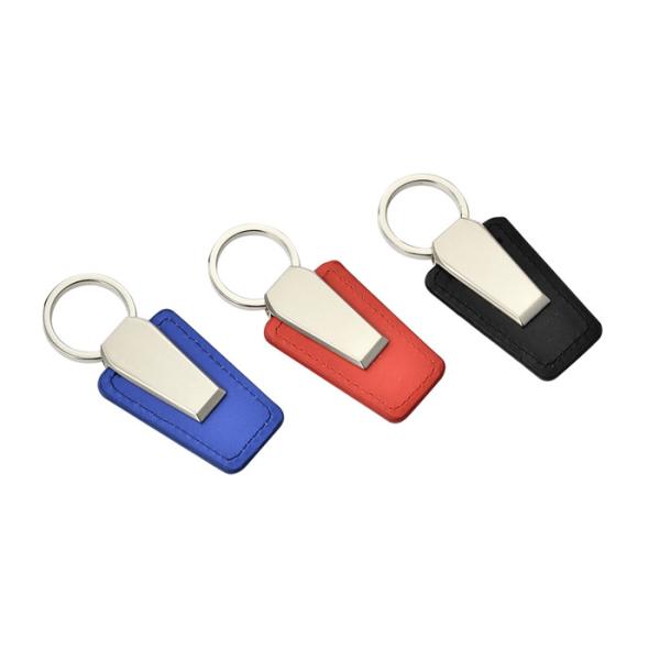 Сувенир персонализировал кожаный лазер кольца для ключей гравируя законченный ни