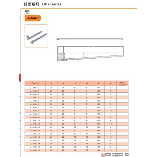 Moulage par injection en acier de poussoir de traitement thermique pour le moulage par injection en plastique