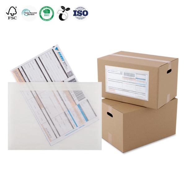 Biodegradable Invoice Enclosed Envelope Translucent Packing List Enclosed Pouches