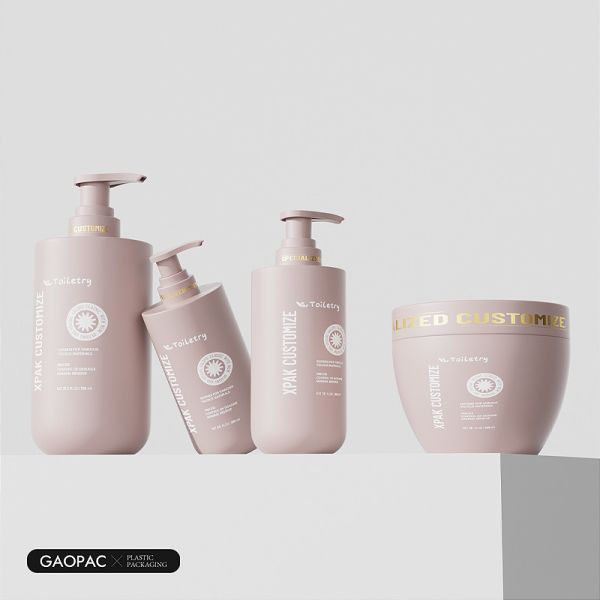 Customizable 300ml Plastic Cosmetic Jar with Pink Cap PET Cream Jar for Skincare Lotion