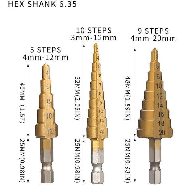 титан диаметра 6.35mm покрыл 3 бурового наконечника PCS HSS Co стальных