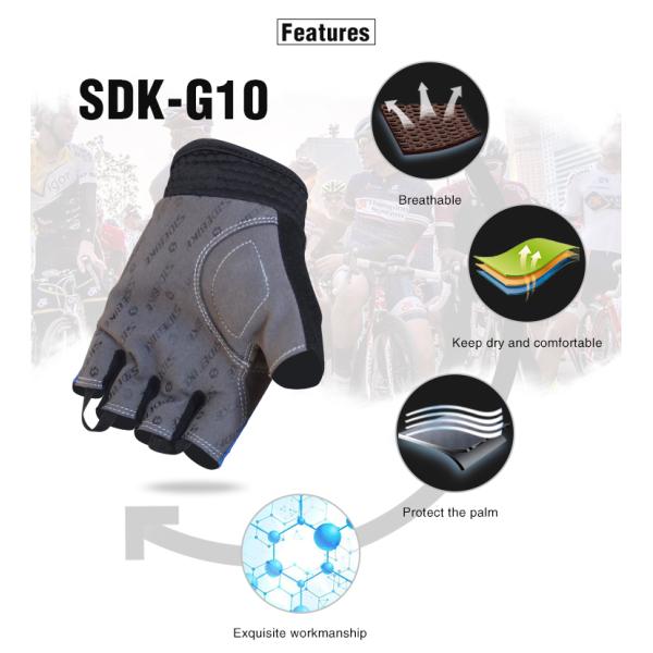 Half Finger Waterproof MTB Gloves , Mens / Womens Waterproof Cycling Gloves