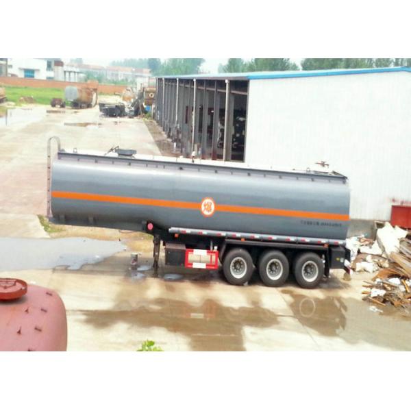 3 Axles Spring Suspension Chemical Tanker Truck For 33CBM Sodium Hypochlorite NaOCl