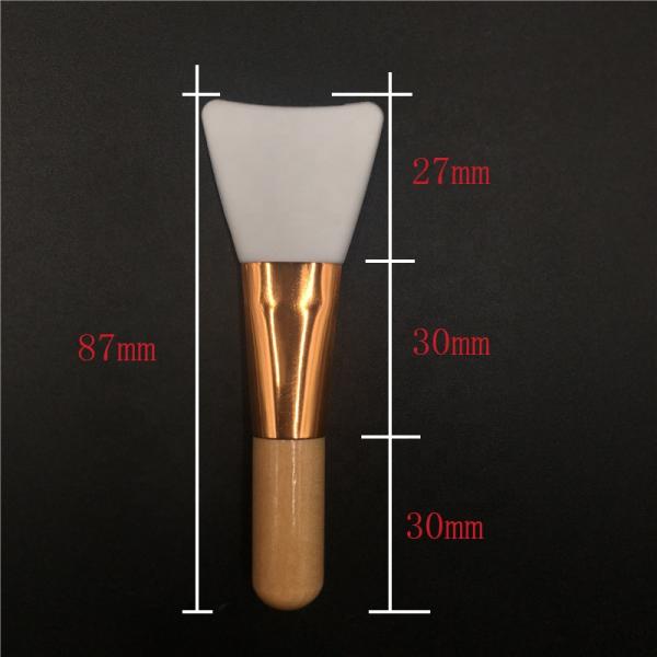 Single Eco Vegan Flat Makeup Brush Bamboo Wood Handle Silicon Facial Mask Brush