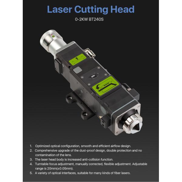 Multipurpose Laser Spare Parts Fiber Head 2KW Fit Raytools BT240S