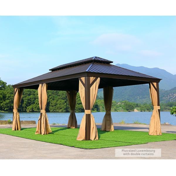Courtyard Garden Camping Hard Top Pergola Canopy Gazebo Tent 365*600*292cm