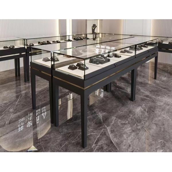 Round Curved Jewelry Display Cabinet Oval jewellery glass counter Custom