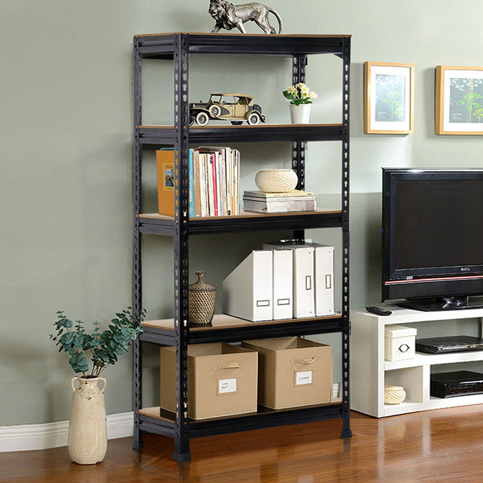 Versatile Living Room Storage Light Duty Metal Boltless Rivet Shelve Angle Steel Rack