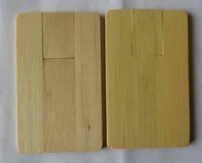 Promotional Gift 1G 2G OEM wooden Credit Card usb Free sample Mini wooden card usb