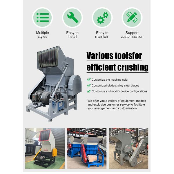 Industrial Plastic Waste Crusher - Suitable for PP PE PVC ABS PET All Plastic Materials