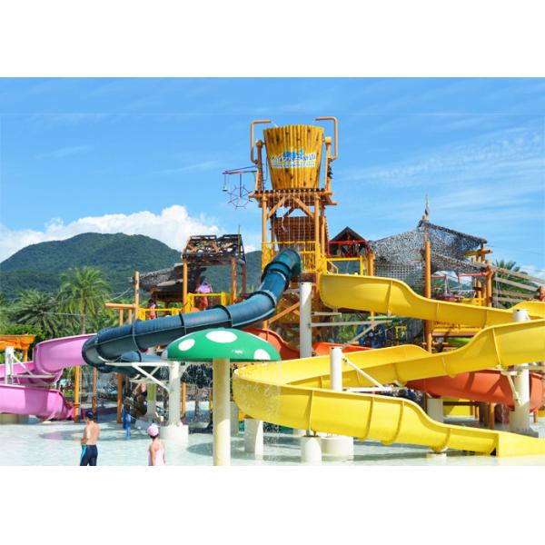 Большая подгонянная игровая площадка строительного проекта аквапарк скольжения