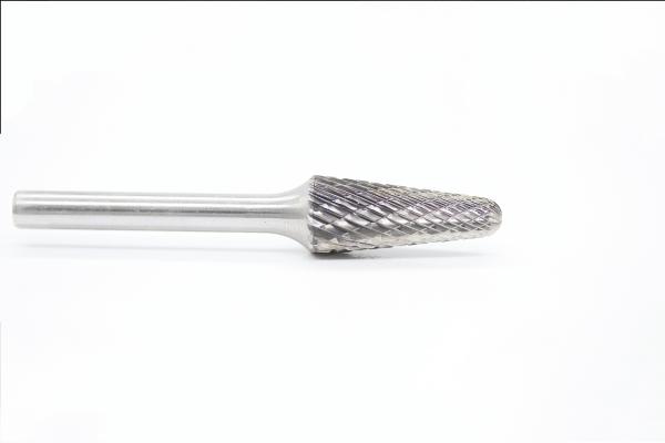 SL-4 Tungsten Carbide Burr Taper Shape With Radius End Double Cut With 1/4 Shank