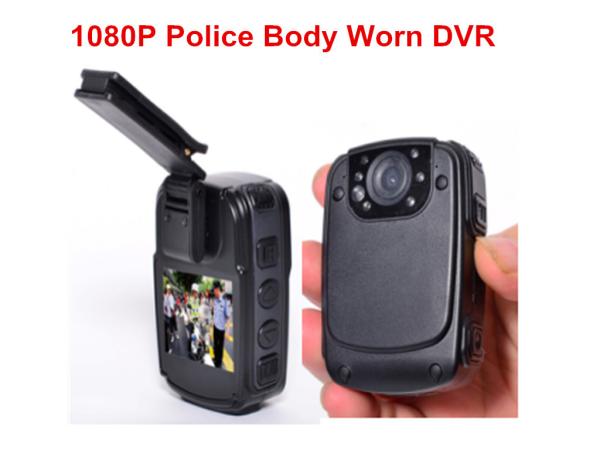 Caméra vidéo de haute résolution de police, caméra noire de corps de police 