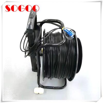 Portable Telecom Outdoor Fiber Patch Cable Military Retractable Tactical Optical Cable Reel