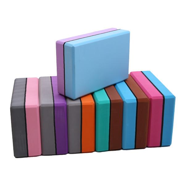 40 Degree 23*15*7.5cm Yoga Exercise Equipment Two Color Eva Yoga Brick