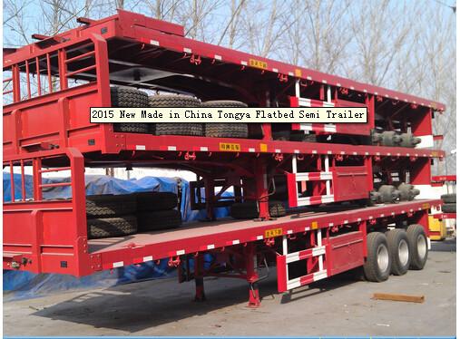 13m Extendable air suspension 60t Flat Bed Semi Trailer for transporting 20ft 40ft 45ft
