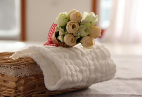 Medical washing gauze 6 layer 100% cotton baby handkerchief saliva tissue baby face towel