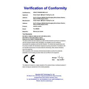 Green Import ＆Export Trading Co.,Ltd. Certificaciones