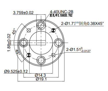 49.8-75.8GHz  WR-15  WAVEGUIDE LOAD VN-WGLD-5076-WR15