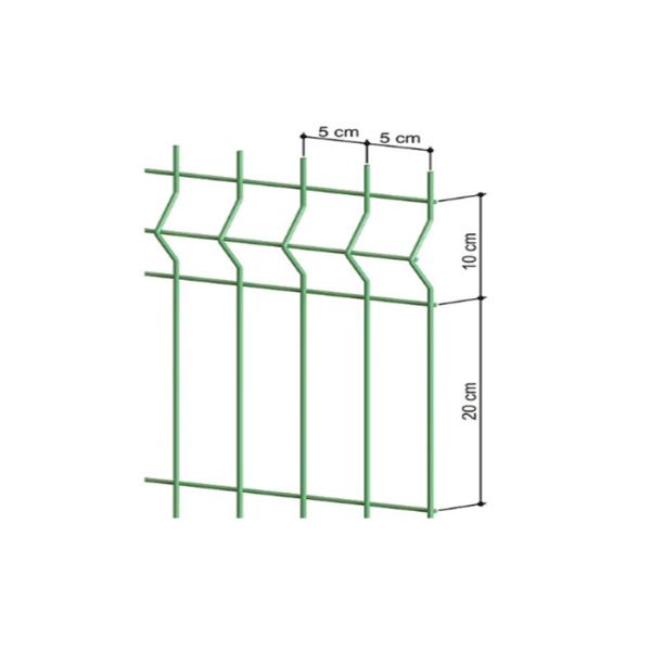 3D Curvy Galvanized Welded Wire Mesh Fence Triangle Mesh Fence