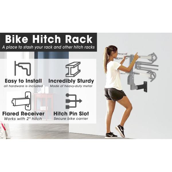Accrochage monté à vélo support suspendu Garage organisateur facile à charger Trailer accrochage récepteur de stockage