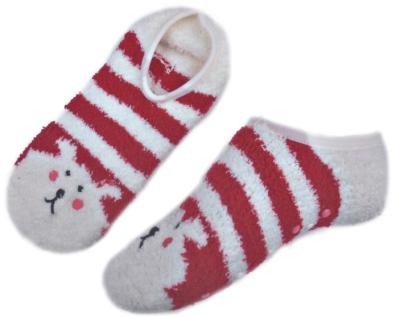 Animal pattern & Aloe Infused SPA Socks polyester anti slip indoor slipper sock