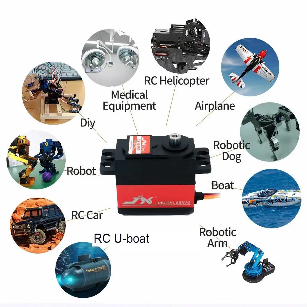 Hot JX PDI-HV4612MG 12KG High Metal Gear Aluminium Middle Voltage Digital Coreless RC Car Crawler Boat