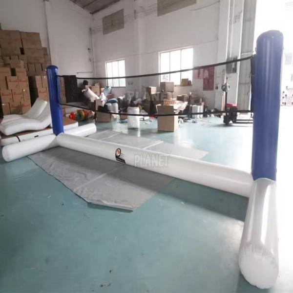 Jogos aquáticos ao ar livre Campo de voleibol de água inflável Campo de voleibol de PVC Campo de voleibol inflável