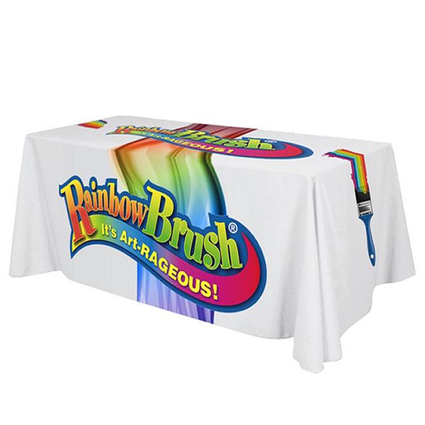 Oxford Fabric Trade Show Tablecloth Fire Resistance PU Coating Throw Style