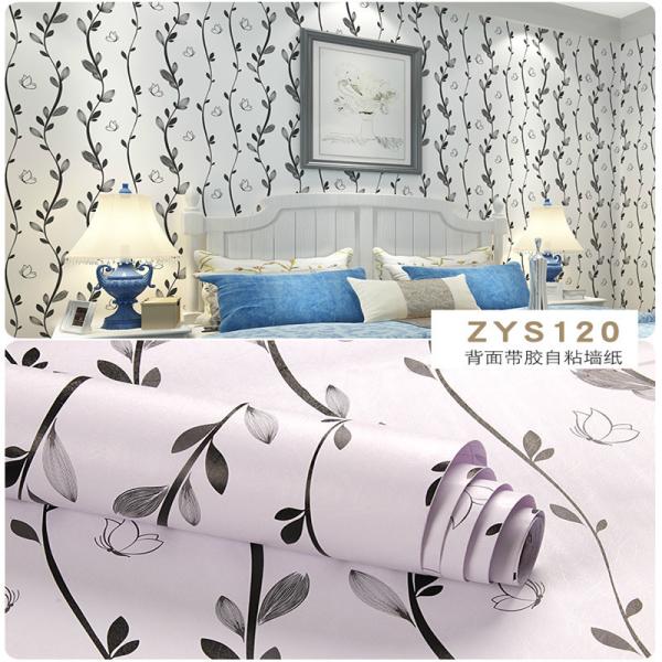 Pink Floral Wallpaper Self Adhesive 45CM Wallpaper Waterproof Moistureprooof
