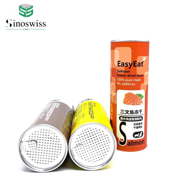 Customized Sizes Freeze Dried Food Paper Cans Pet Food Paper Cylinder Container