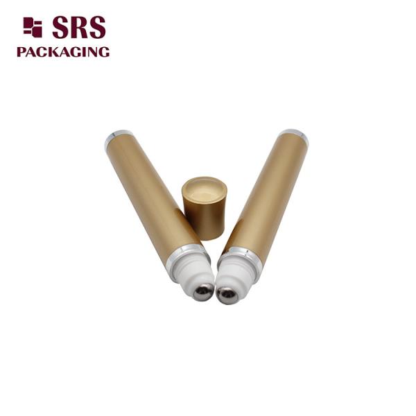 SRS Plastic Gold Color Vibrating Roller Ball Bottle 10ml for Eye Cream