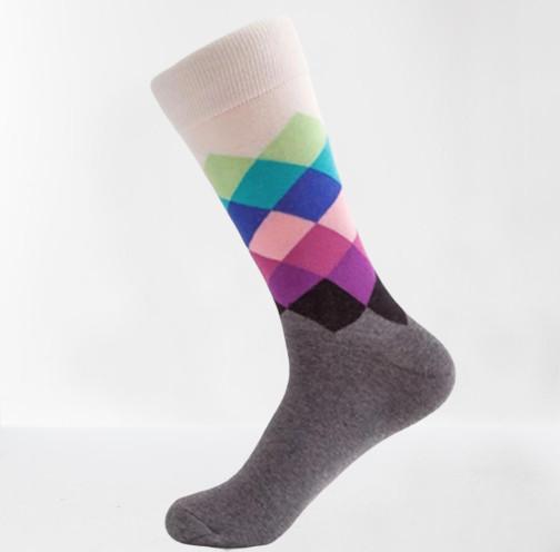 Fashion Happy Socks Men  , Assorted Colorful Premium Cotton Sock For Women