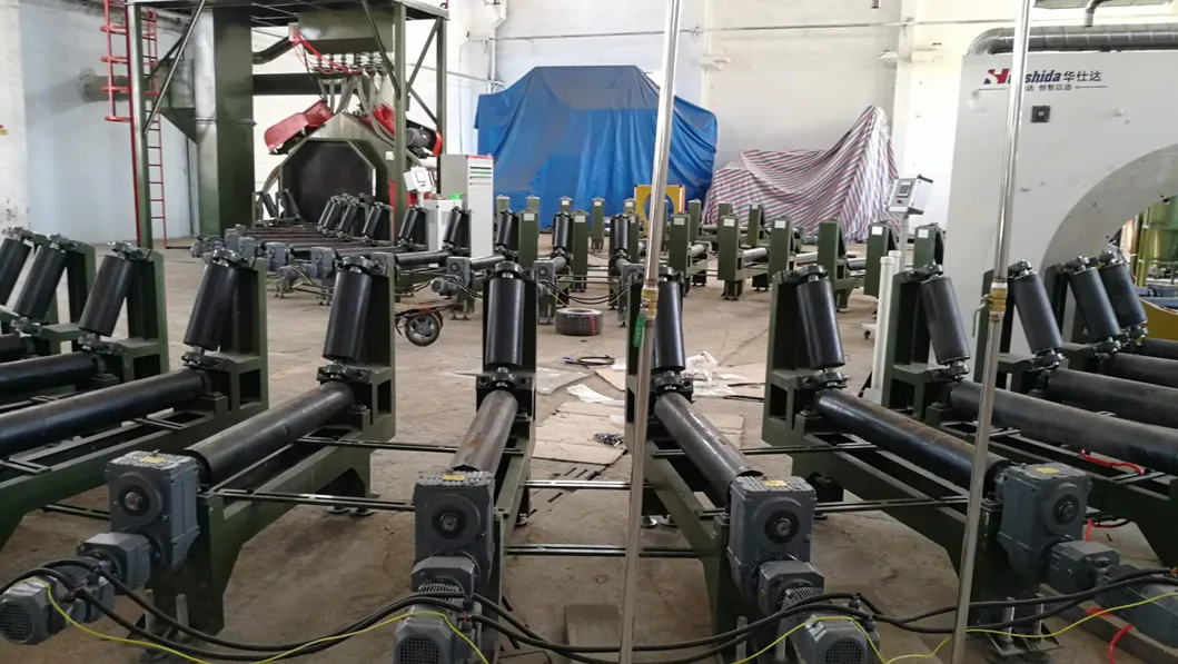 3PE Coating Production Line for Steel Elbow Pipes 426-820mm Dia