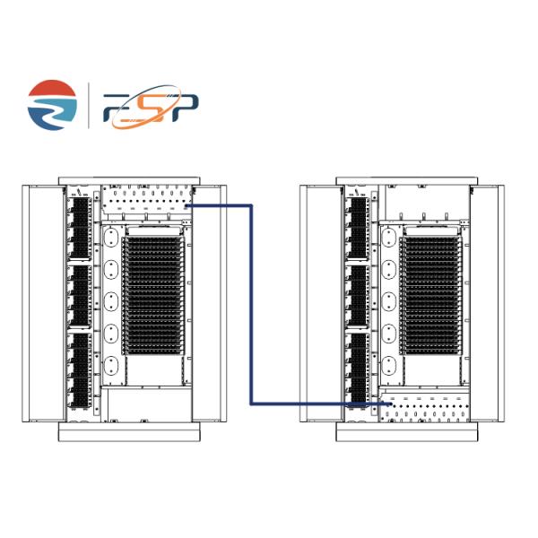 Серая 19-дюймовая раковина для распределения оптических волокон