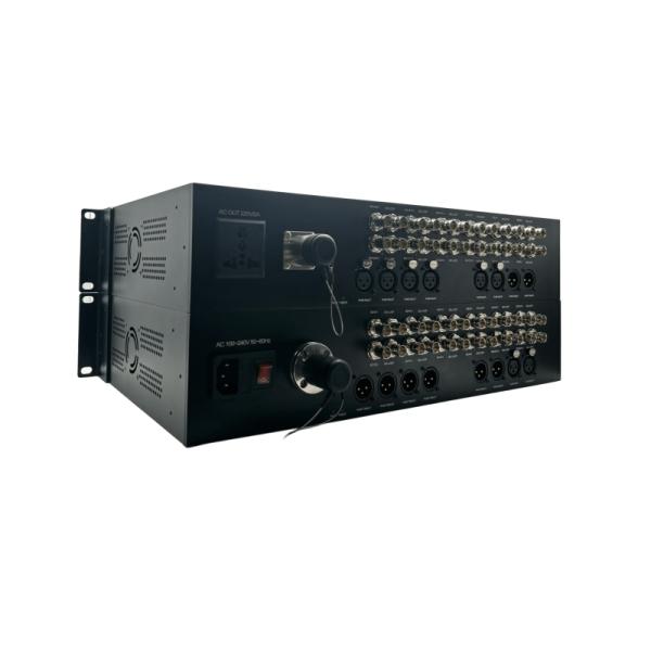 Custom Made 12Ports 3G-SDI Fiber Optical Converter with 8CH XLR Audio, SMPTE Connector