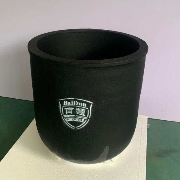 Anti-erosão Carborundum Crucible Directo Grafite Barrel Vessel para Metal Fusion