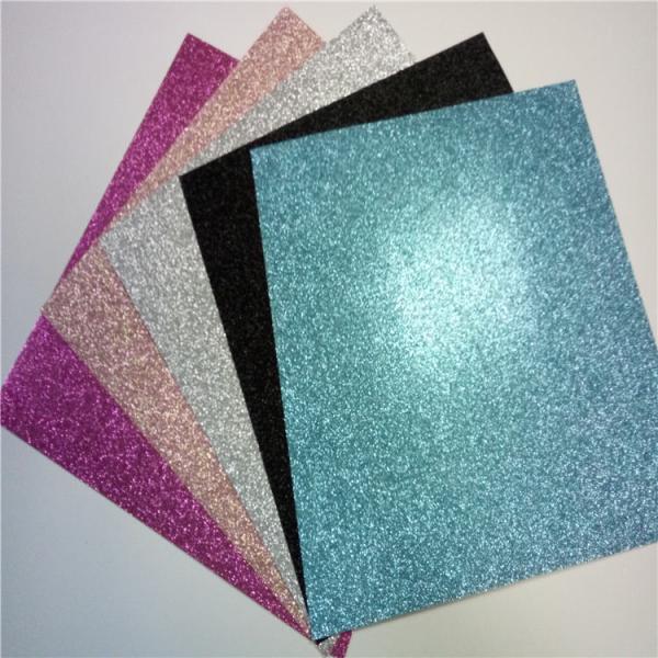Luxury Gift Wrapping 12x12 Glitter Paper , Colored Glitter Foam Paper