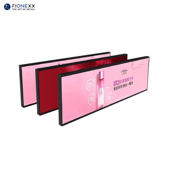 24/7 Commercial Grade 37inch Stretched Bar LCD Display with 1920x540 Resolution for Shelf Stand Installation