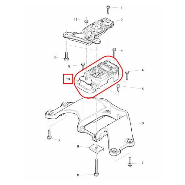 For Bentley Continental Flying Spur V8 Continental GT Transmission Mount Engine Mount OEM 3W0399151B 3W0399151