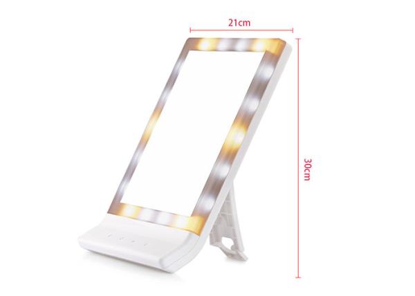 Countertop LED Vanity Makeup Mirror Dual Power Supply With White Color Casing