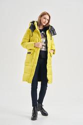 FODARLLOY 2022 Custom OEM Puffer Jacket Women Duck Down Thicken Winter Long Coat Yellow