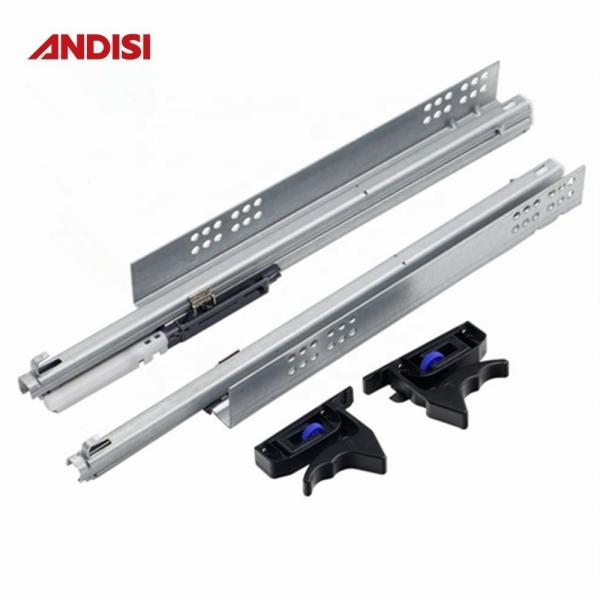 Modern Style V6 Undermount Drawer Slides Soft Close Loading Capacity 30kg for Kitchen