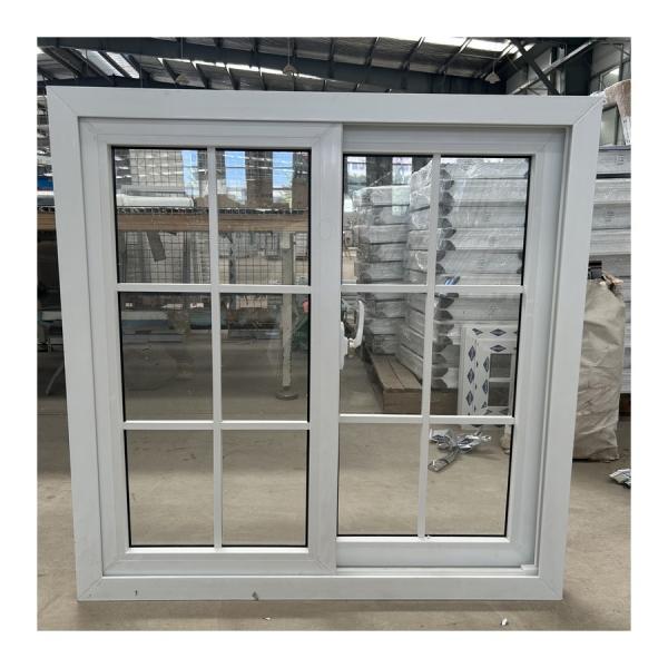 Sliding Opening Upvc / Pvc Doors and Windows Hurricane Impact Sliding Window with Grill
