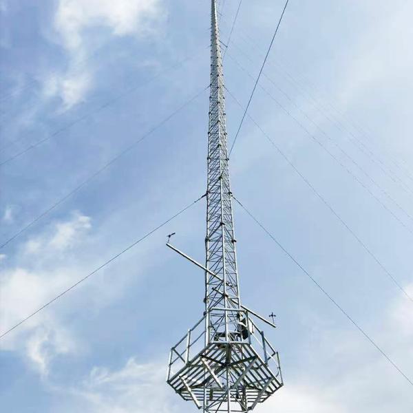High Quality 50m Tubular Steel Wifi Antenna Telecommunication Guyed Tower