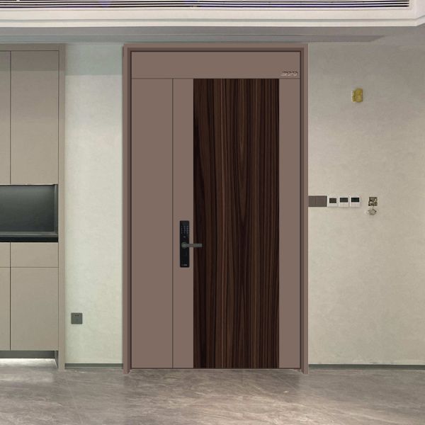 Modern Optional Handle Steel Security Entry Door for Front Entry