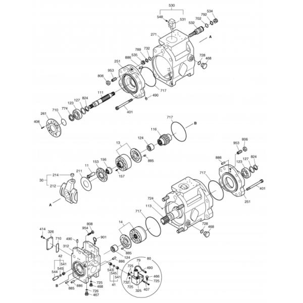 Гидронасос K5V140DTP K1006550 главный для экскаватора DX300LC
