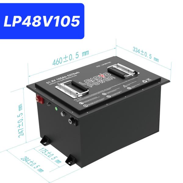 48V 105Ah 51.2V LiFePO4 Kit de batterie pour chariot de golf, 250A BMS, 4000+ cycles batterie au lithium, puissance maximale de 12,8 kW