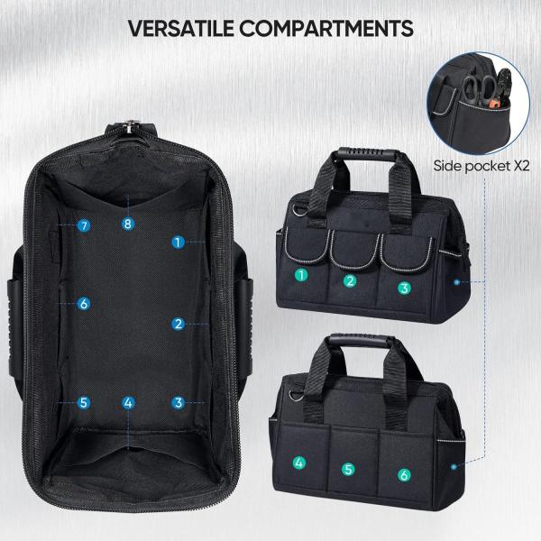 Waterproof Multi-Pockets Bag Soft Bottom Adjustable Shoulder Strap With Safety Reflective Straps