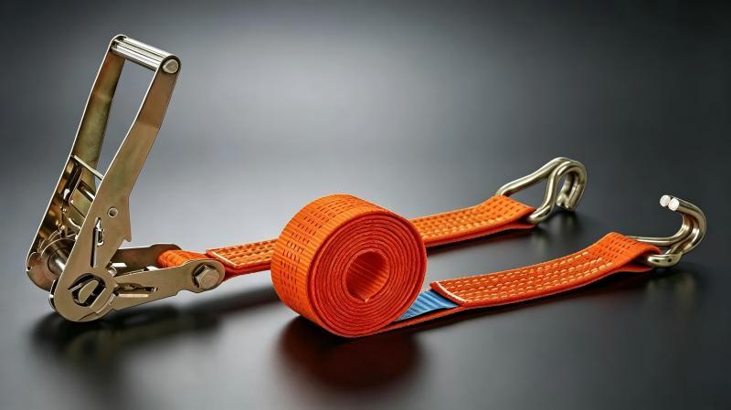 Versatile Cargo Lashing Strap Low Elongation Cargo Ratchet Straps Anti Abrasion